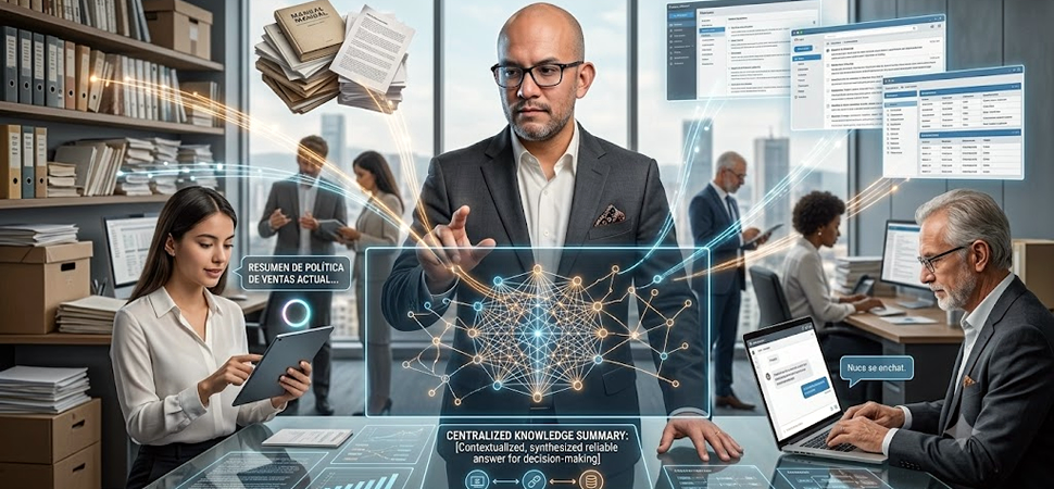 IA conectando conocimiento empresarial